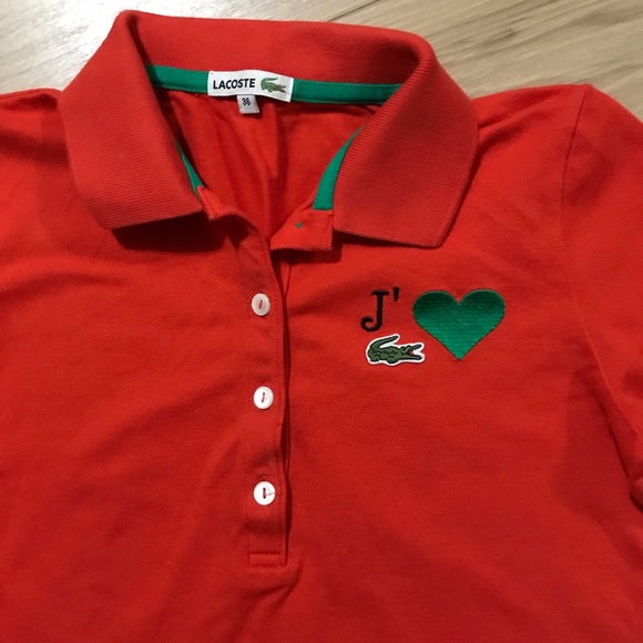 Lacoste size small red long sleeve top - Picture 2 of 2